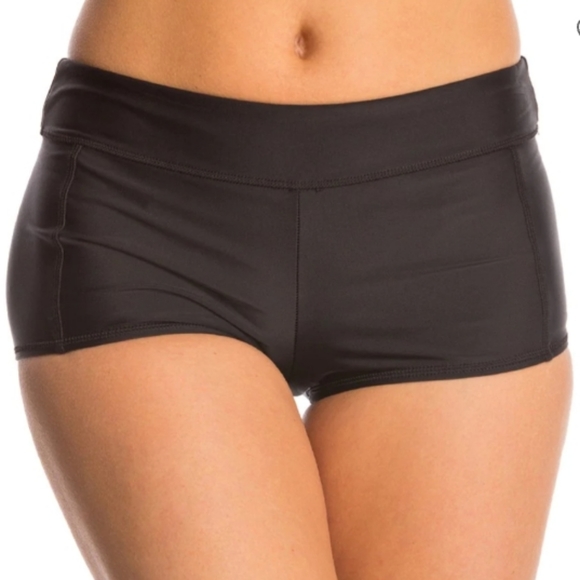 Speedo Pants - Speedo Women's Powerflex Eco Black Boyshort. Size L